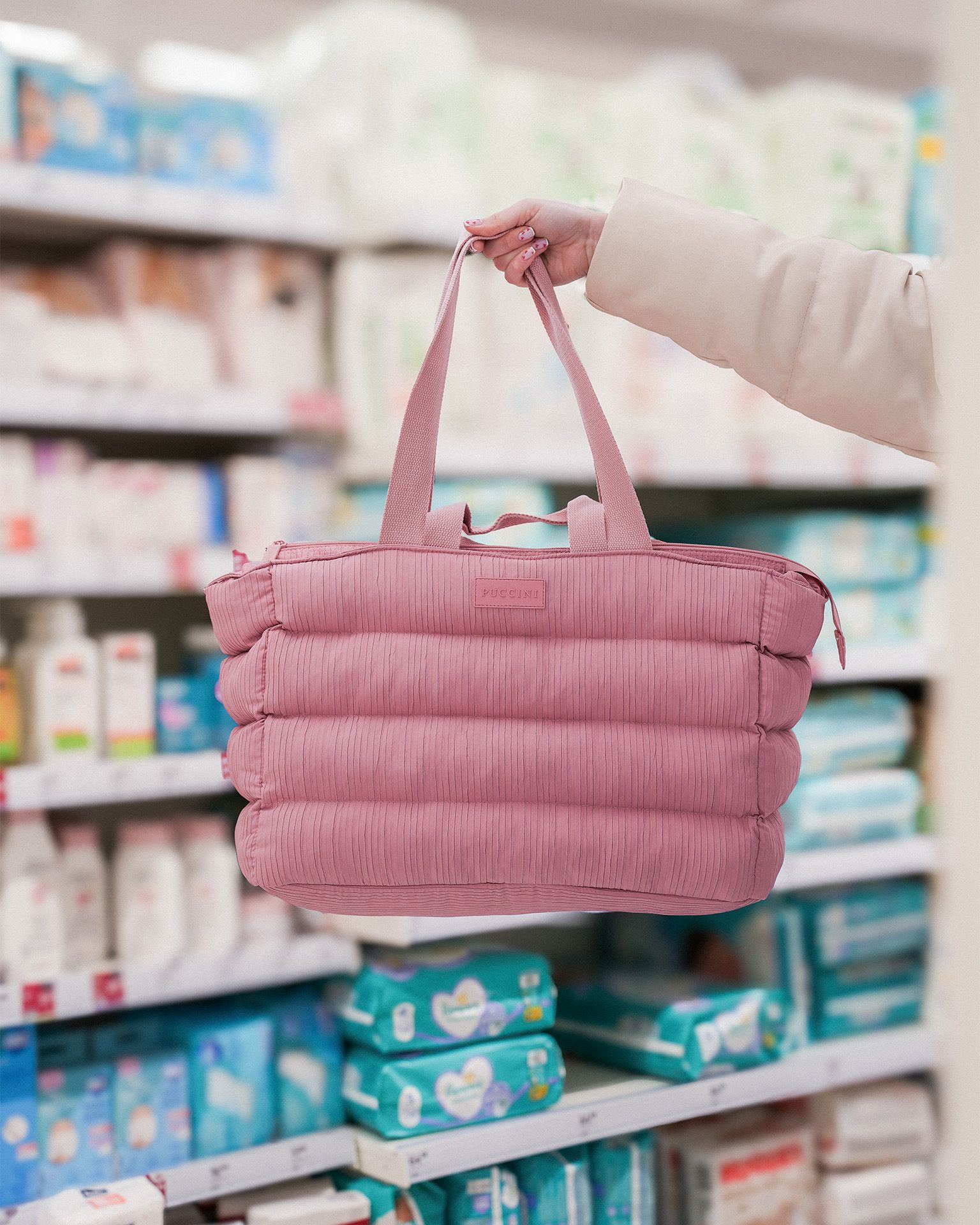 Piros városi táska 15,6 colos laptop zsebbel