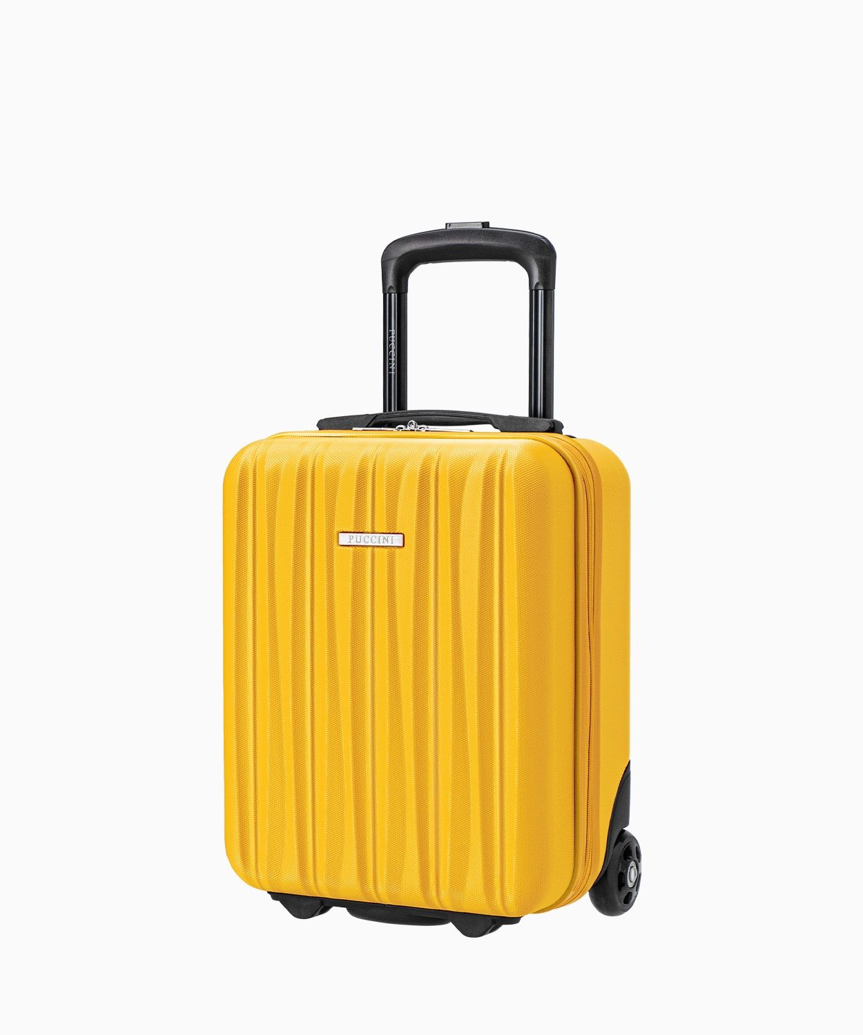Mini kabinbőrönd barázdákkal - sárga