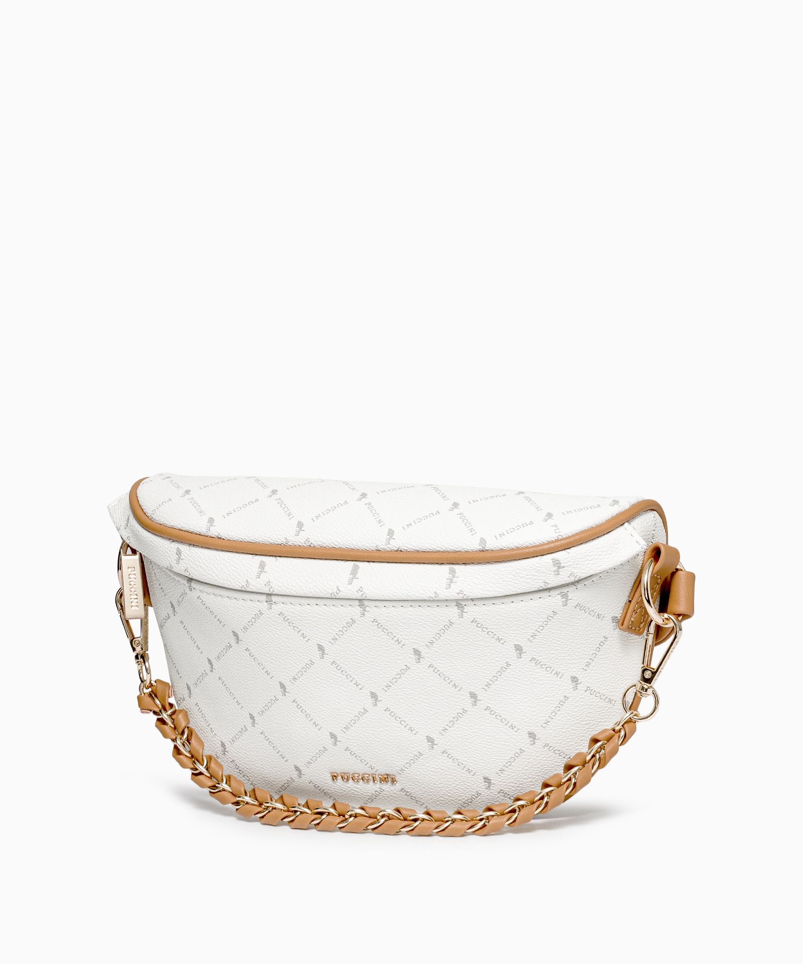 Női kézitáska posta táska fehér monogram