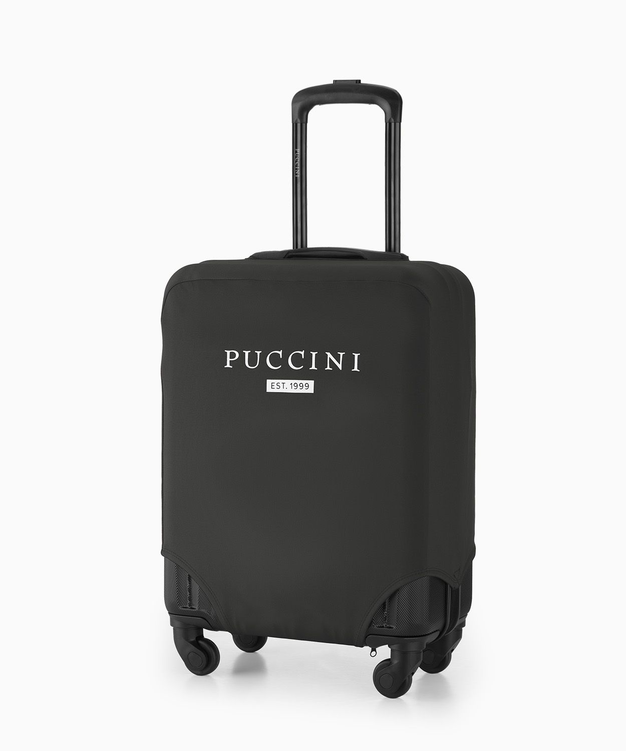 Fekete rugalmas huzat kis bőröndhöz