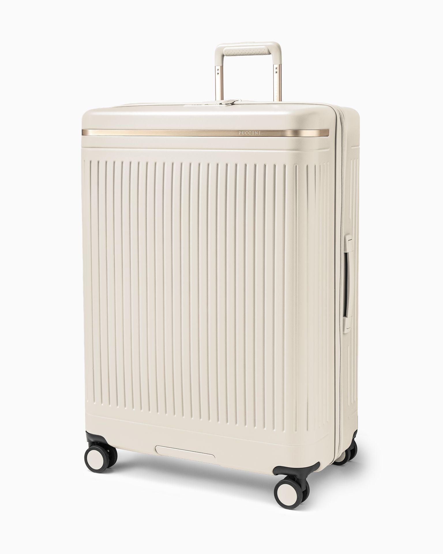 Beige, nagy PC038A-6B polikarbonát bőrönd