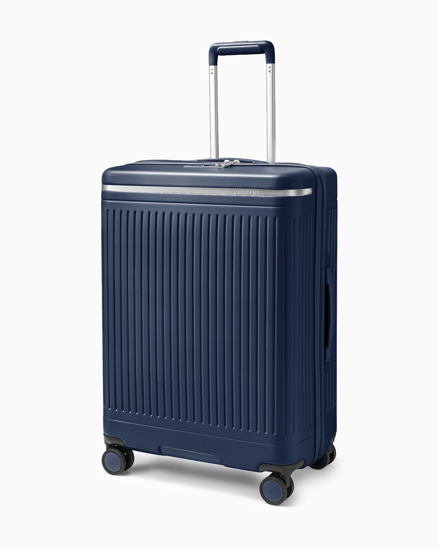 Közepes polikarbonát bőrönd sötétkék