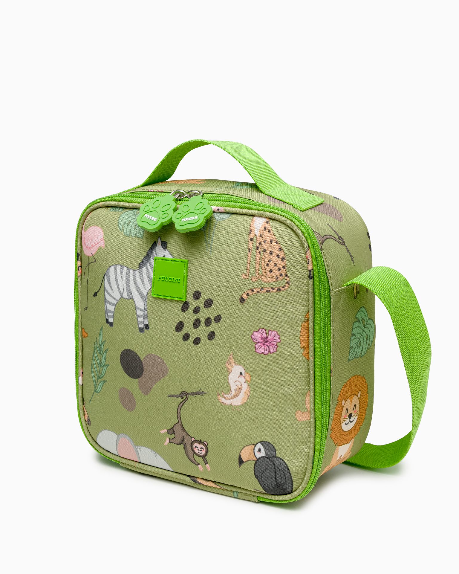 Gyermek ebéd táska zöld szafari