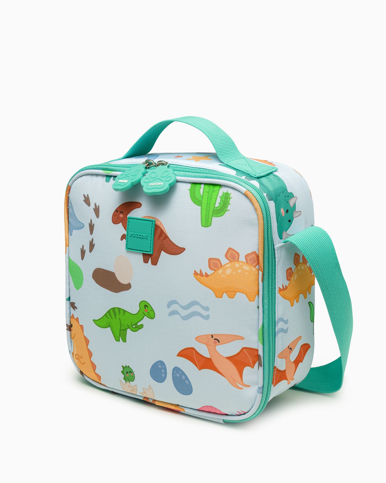 Gyermek ebédtáska kék dinoszauruszok