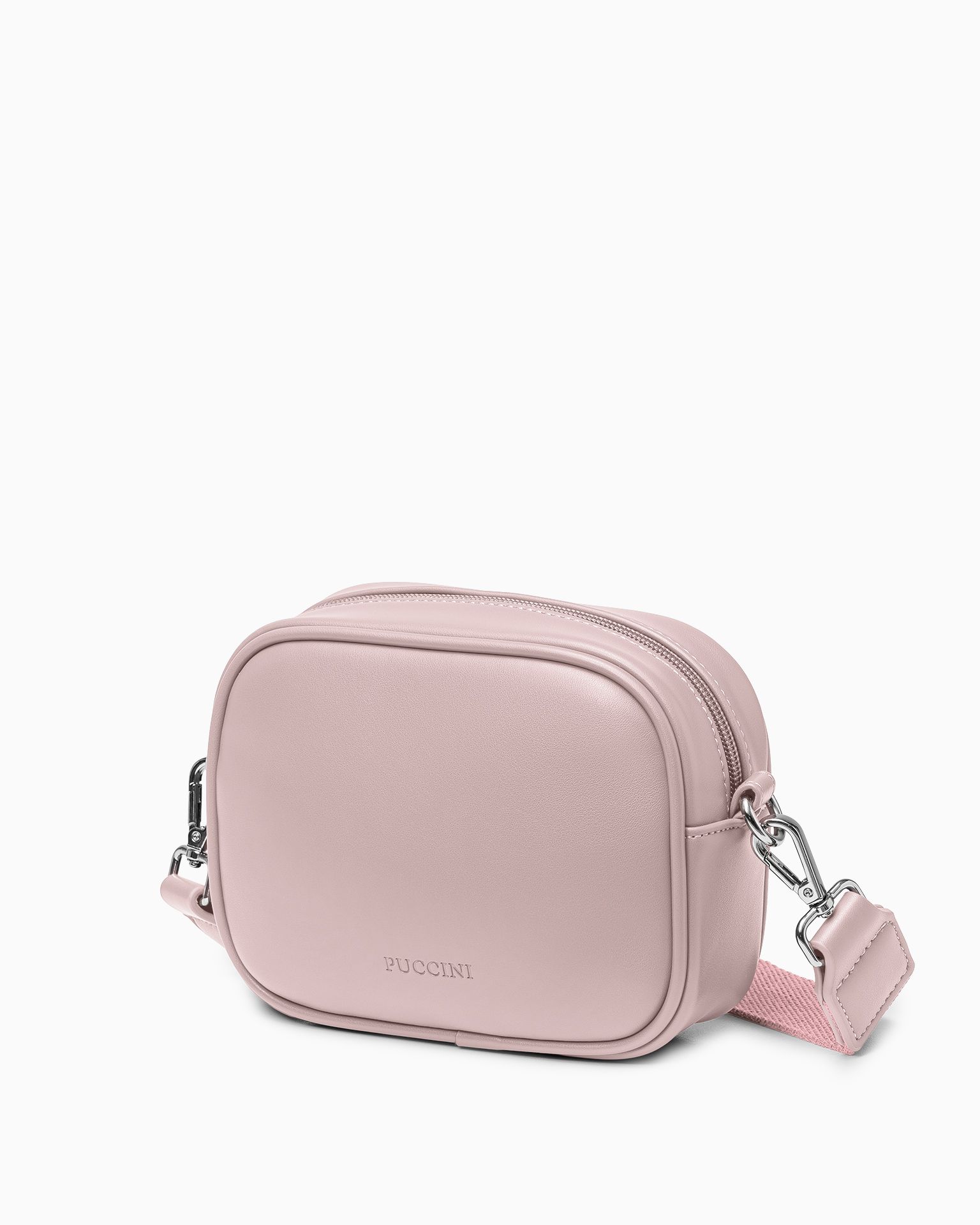 Női crossbody táska kicsi rózsaszín