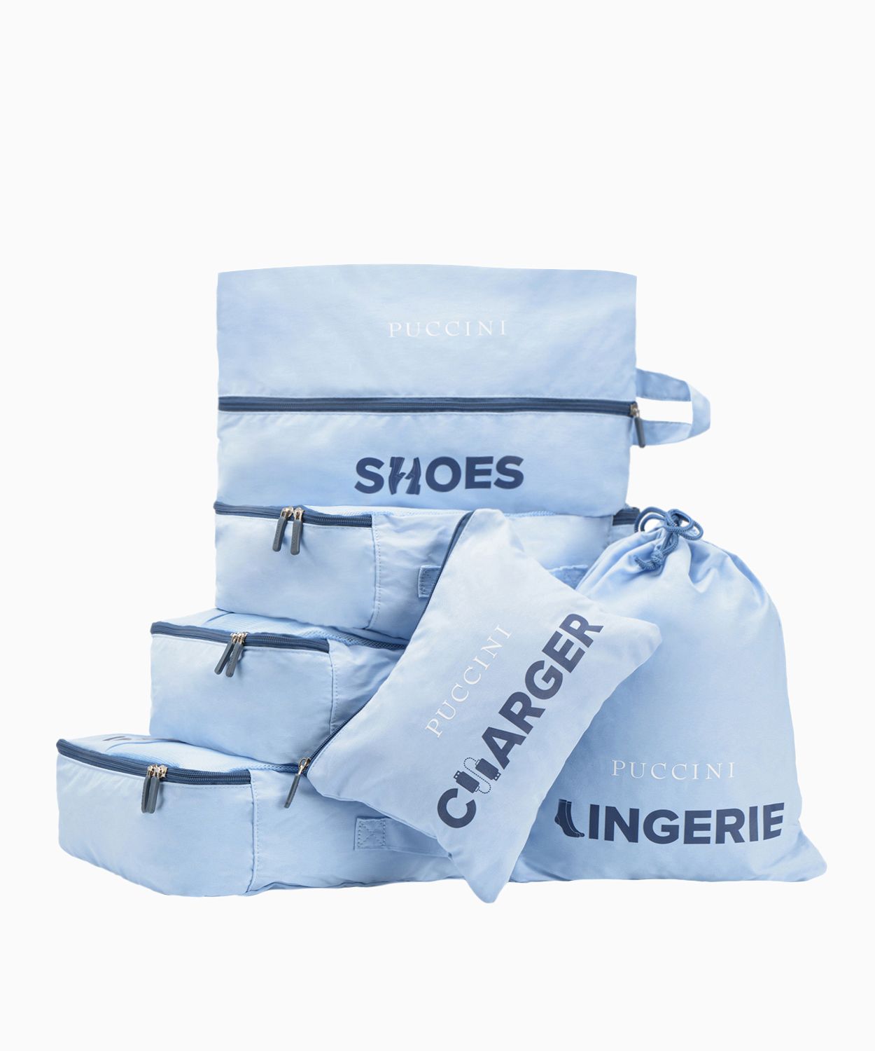 Kék bőröndrendszerező