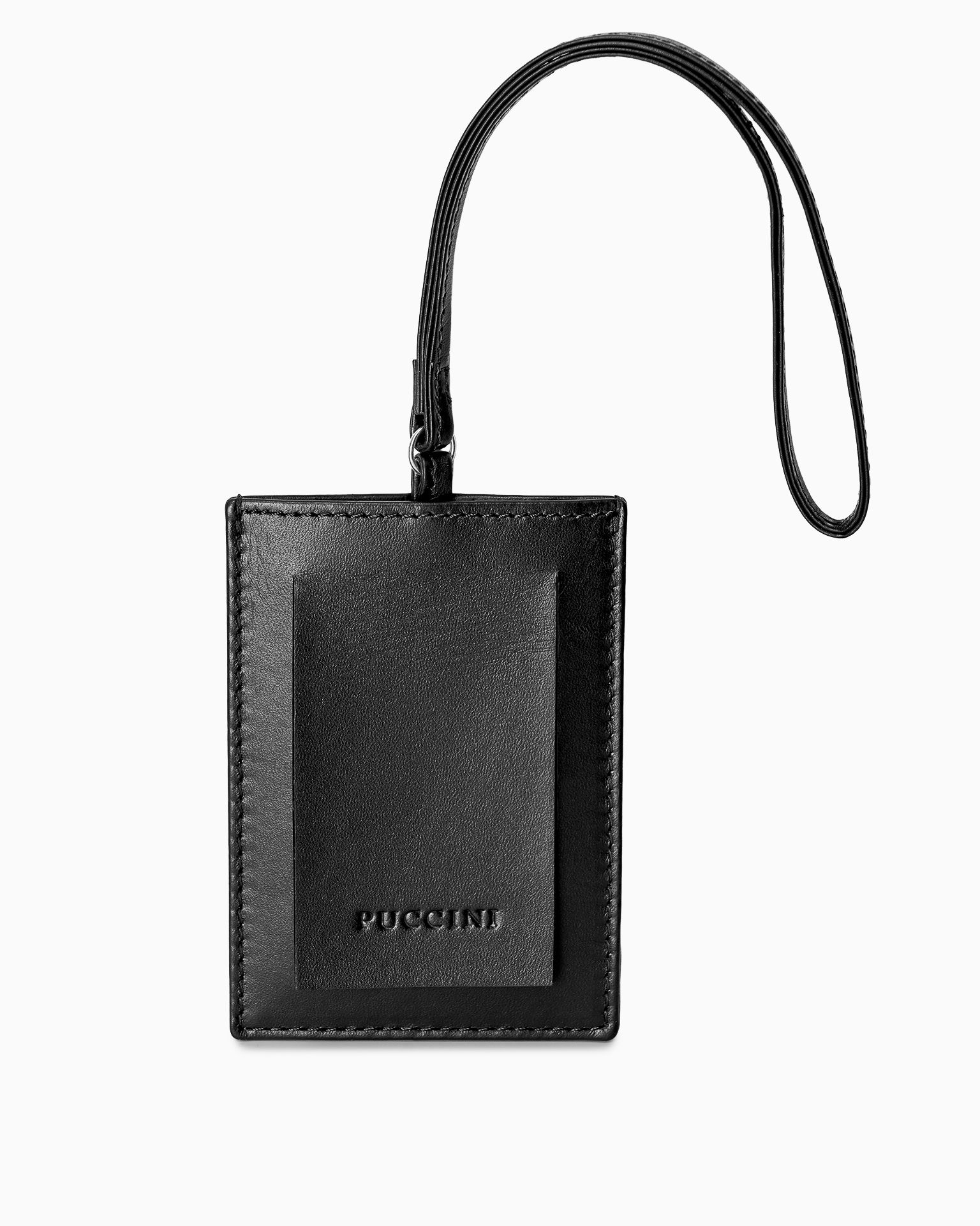 Bőr csomagcímke fekete