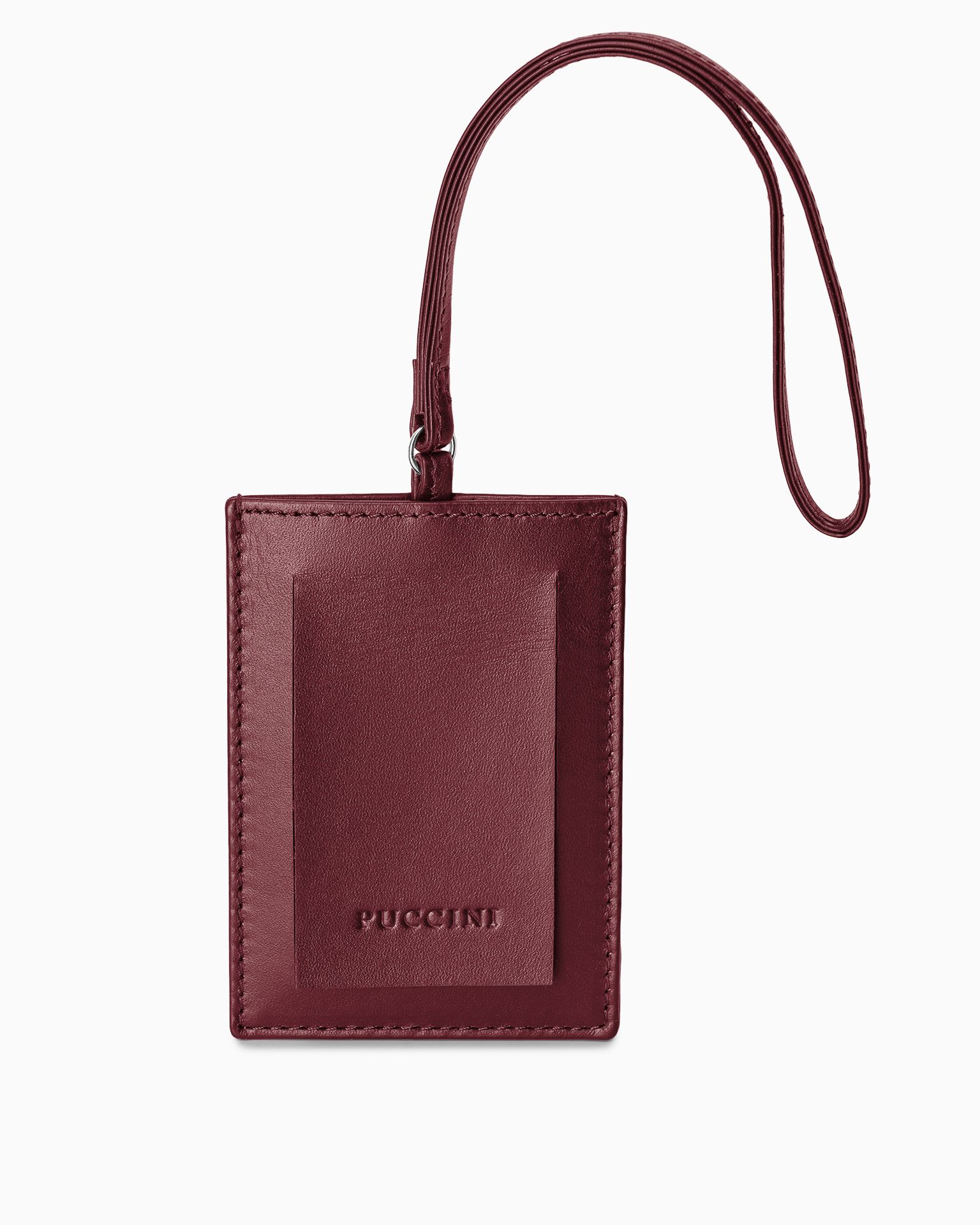Bőr csomagcímke bordó