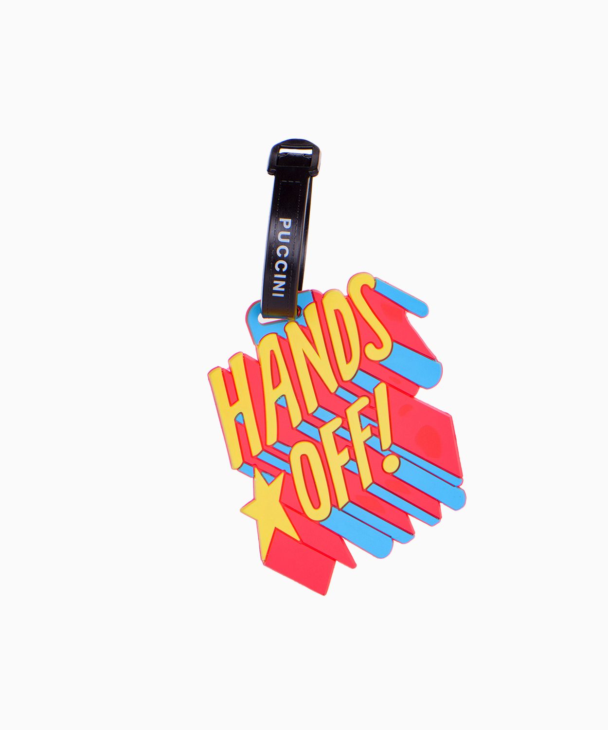 Poggyászcímke felirattal