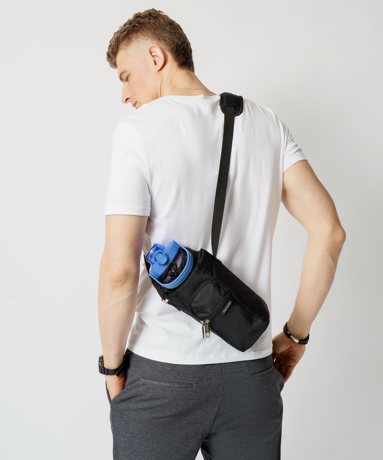 Termikus palack táska fekete