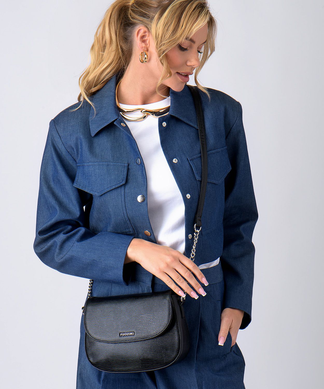 Gyík struktúrájú öko bőr táska