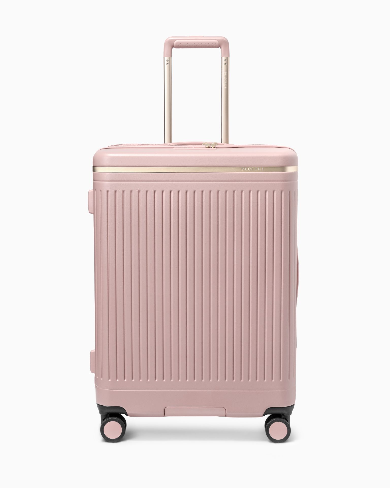 Közepes rózsaszín polikarbonát bőrönd