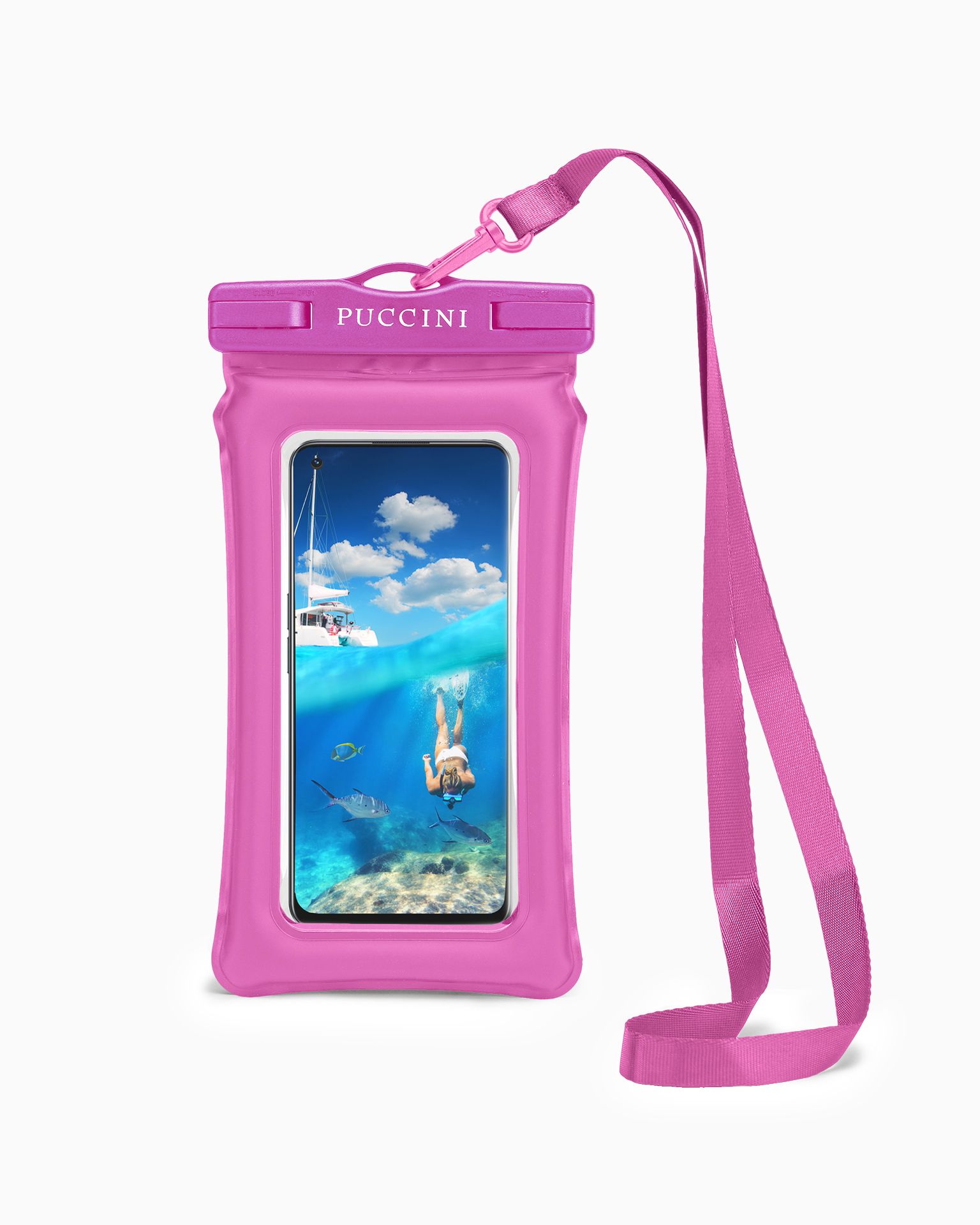 Rózsaszín vízálló telefon tok