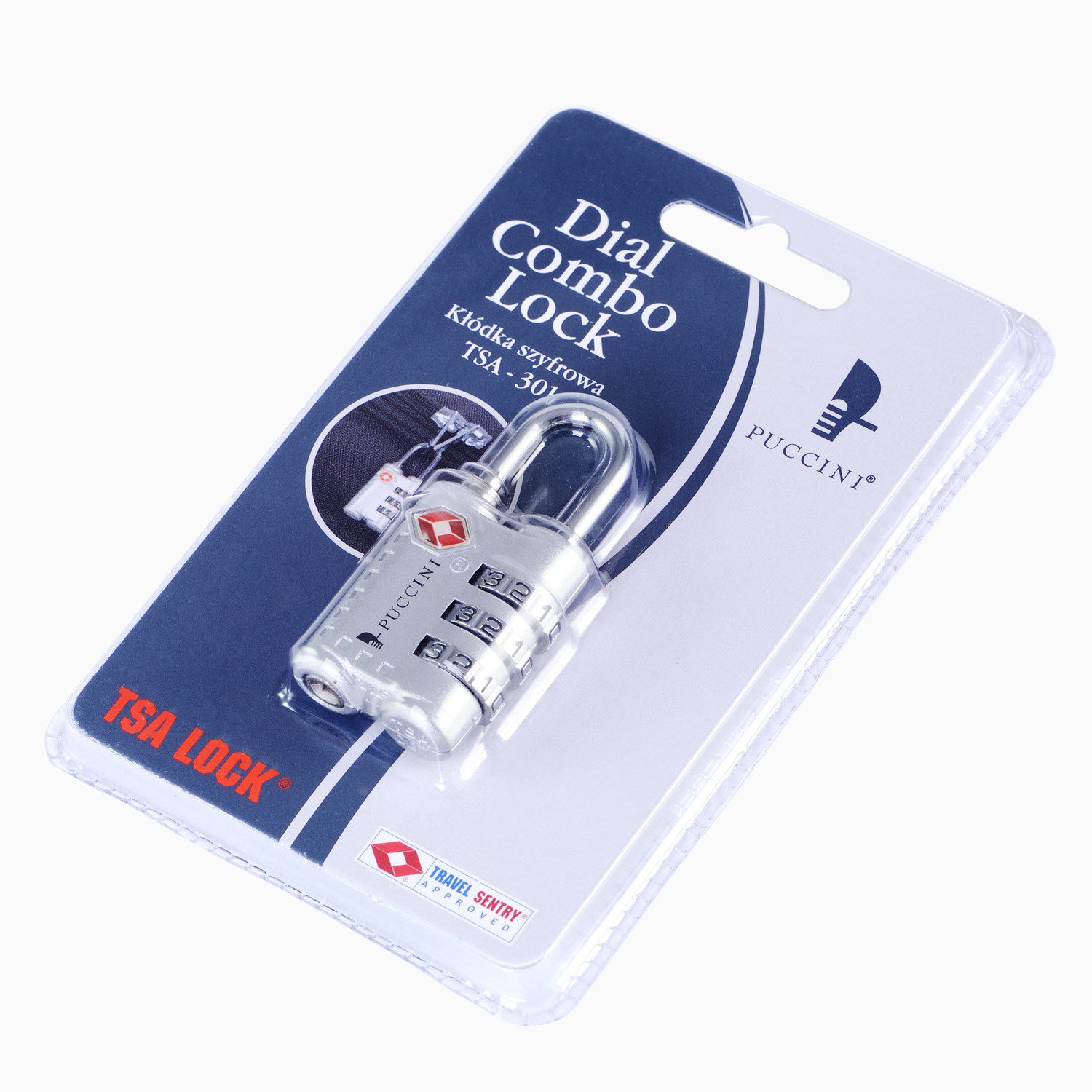 Szürke poggyászlakat TSA kódos zárral