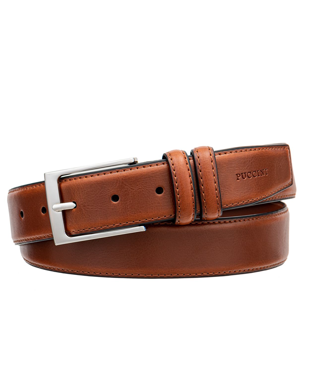 Barna elegáns férfi bőröv, M-es méret